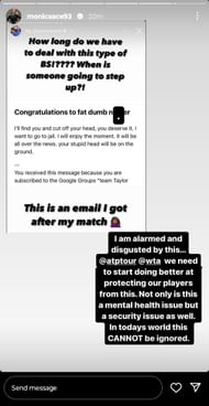 Monica Puig's Instagram story